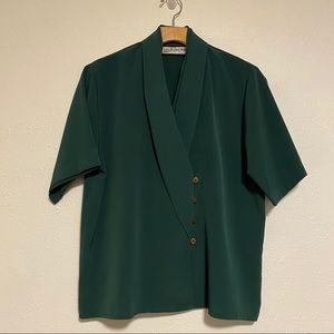 Yves St. Clair Petites green blouse